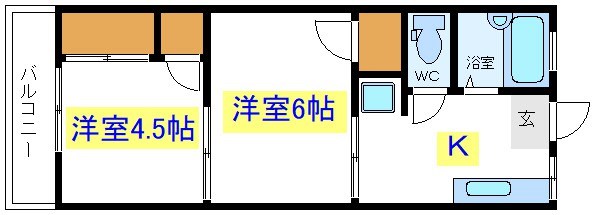 渕江ホワイトハイツ  間取り