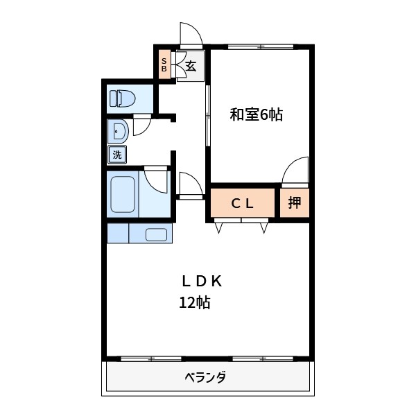 エクセレントアベ 203号室 間取り