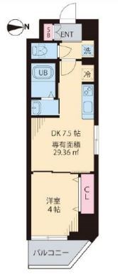 コルザＫⅡ 104号室 間取り