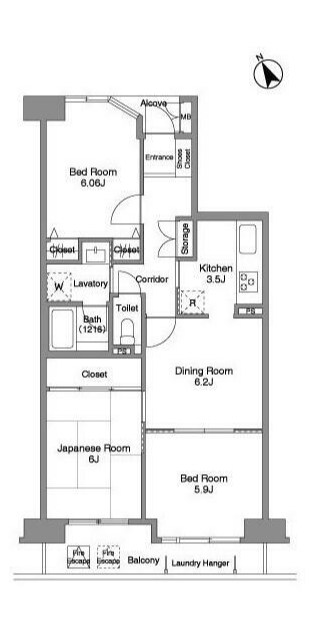 コンフォリア北葛西 間取り図