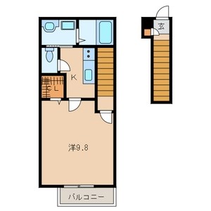 ソルクレスト 205号室 間取り