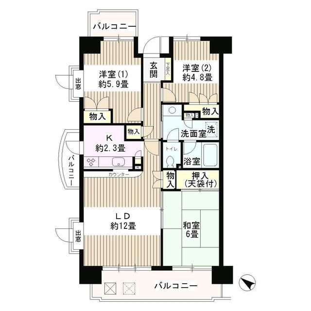 コーストヴィラ葛西臨海公園 間取り図