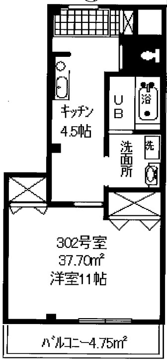 ソレイユ 302号室 間取り