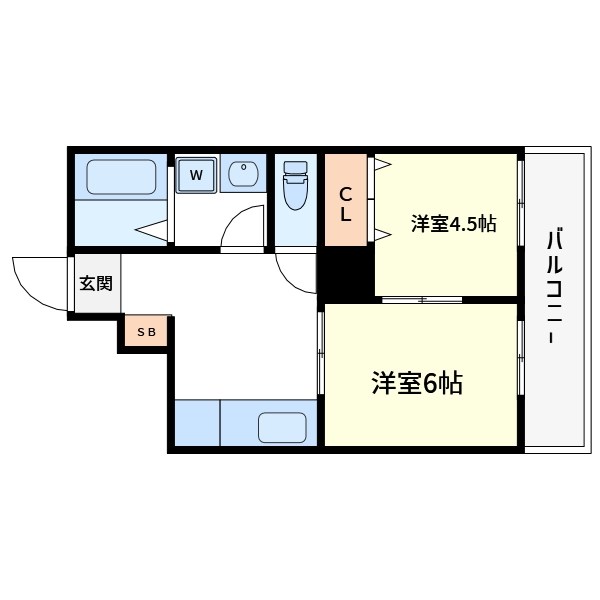 第２サンハイツ磯山 間取り図