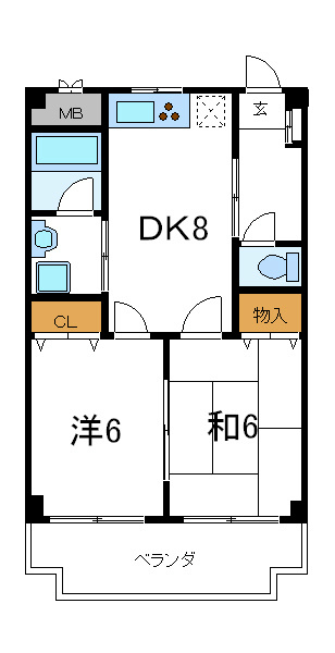 エピナール 103号室 間取り