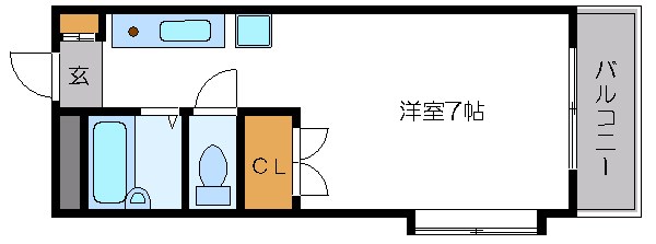 リブサンフラット 205号室 間取り