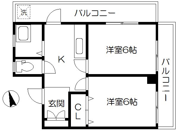 第二星野コーポ 502号室 間取り