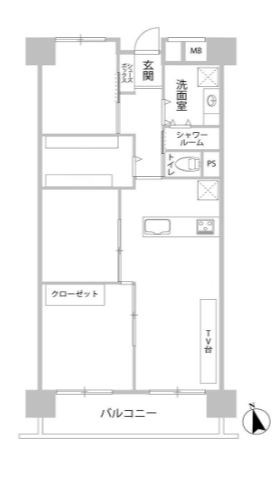 南砂町グリーンハイツ　２号棟  間取り