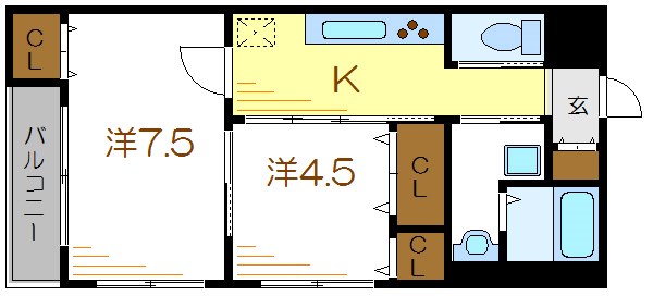 Ｋ．グランツ 間取り図