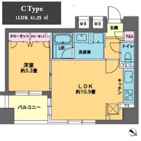 カスタリア人形町Ⅱ 間取り