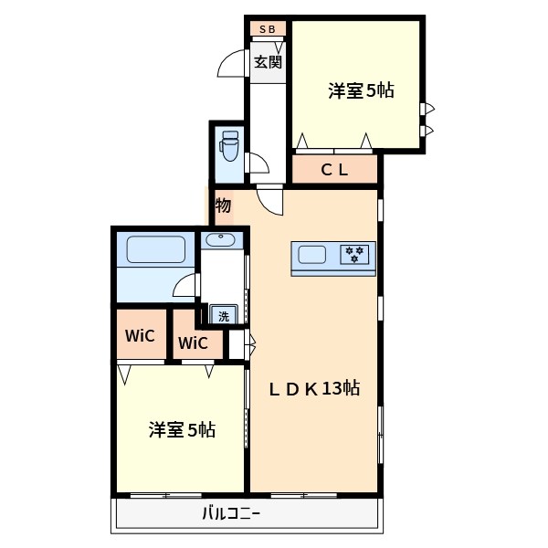 ｌ&amp;rsquo;ａｍｉ　ｄｅ　Ｌｉｏｎ 間取り図