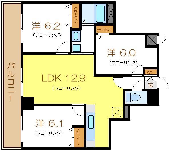 クレ・エスポワール 間取り図