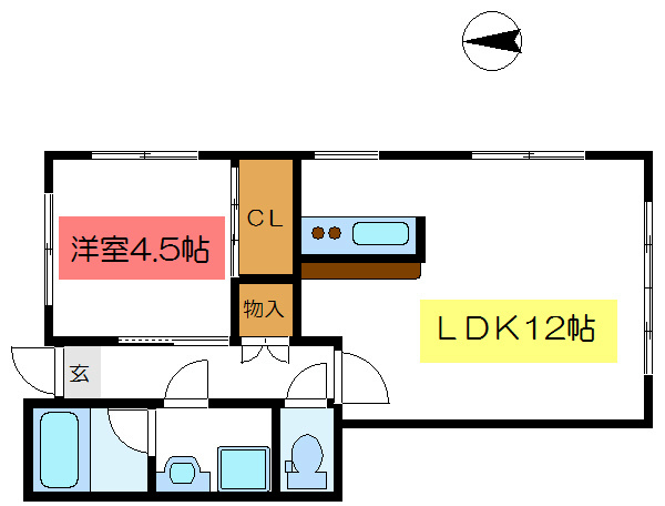 三家第２ビル 402号室 間取り