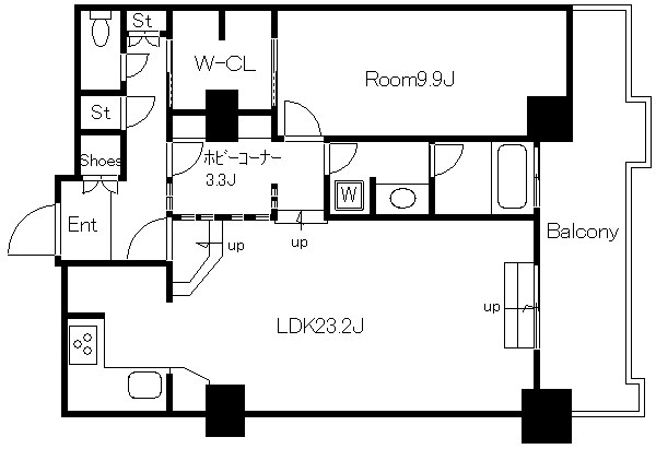 トルナーレ日本橋浜町  間取り