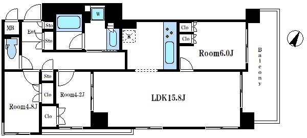 パークアクシス日本橋浜町 間取り図