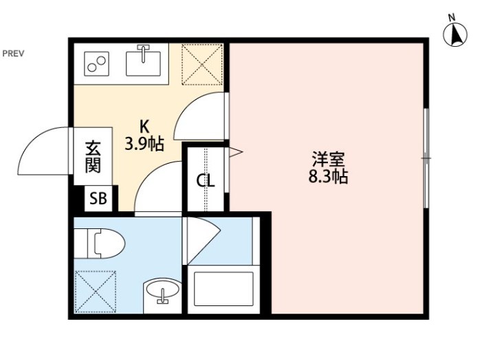 Free Hand船堀 302号室 間取り