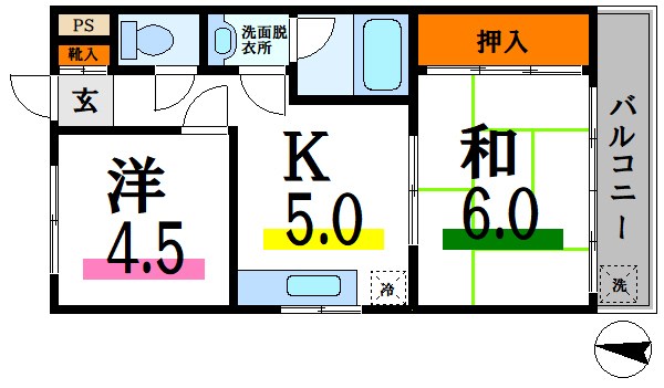 ヴィラ・サニーサイド 間取り図