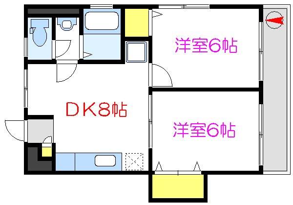 コーポコミネ 304号室 間取り