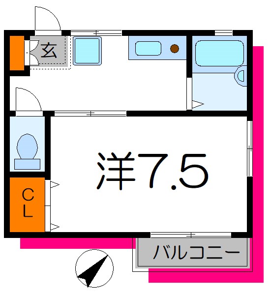 プルチーノ 201号室 間取り