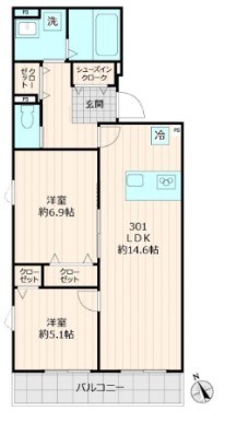 仮称メゾンブルー  間取り