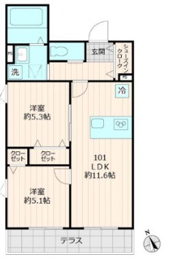 仮称メゾンブルー  間取り