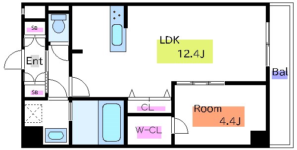 アレスグーテ北千住 間取り図