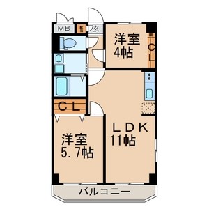 サンモール四季Ⅱ 305号室 間取り