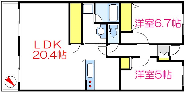 ルイ  316号室 間取り