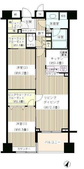 ＫＤＸレジデンス日本橋水天宮 間取り図
