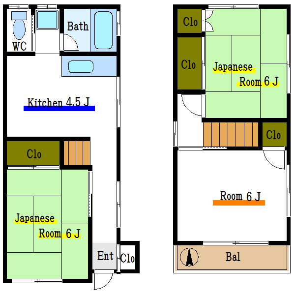 根本貸家 間取り図