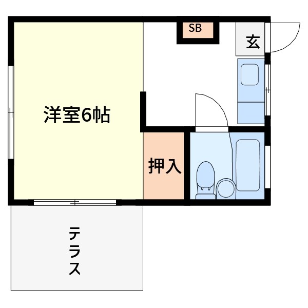 レユシール中里１ 102号室 間取り