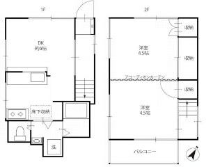 北千住川田貸家 間取り図
