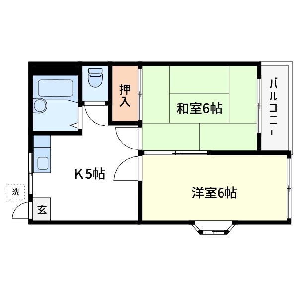 恒陽ハイツ 間取り