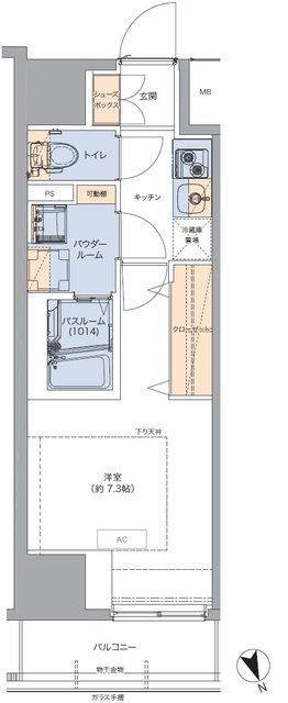 トラディティオ門前仲町  間取り