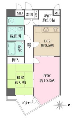 コーポリヴァーストン 間取り図