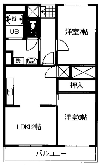 第２仲町マンション 102号室 間取り