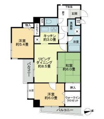 ライオンズマンション北千住第7  間取り