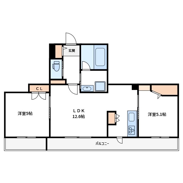 メゾンクレール谷在家 間取り