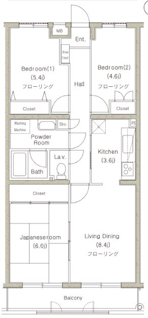 グレイスコート梅島 間取り図