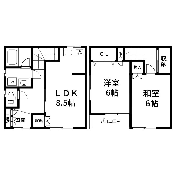 上篠崎貸家 間取り図
