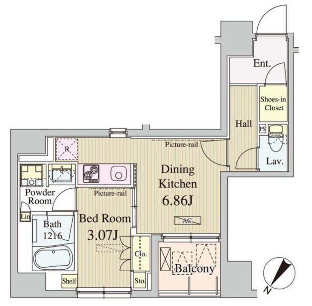 コートラクリア人形町 間取り