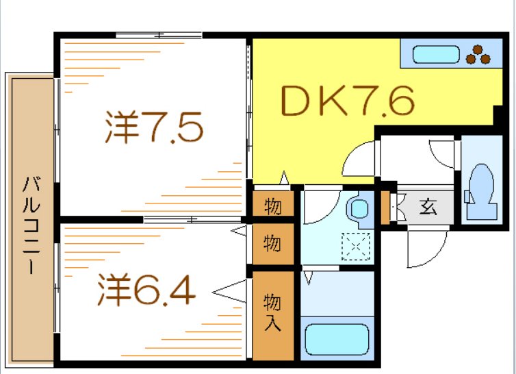 ピュアホワイト 間取り図