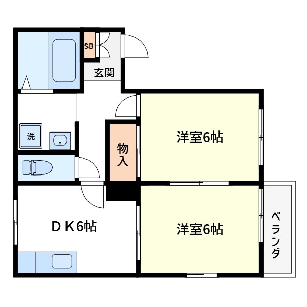 ピュアホワイトA 間取り図