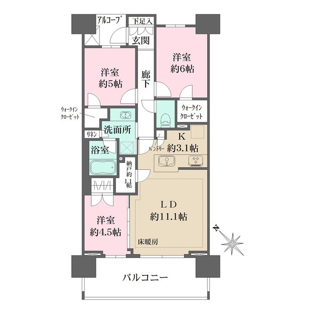 ザ・パークハウス船堀 間取り図