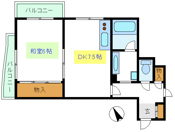 セゾン深川 間取り図