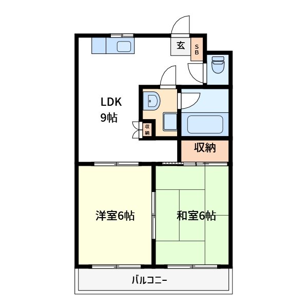 クレイドル新和 間取り図