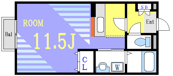 リヴェール司 201号室 間取り