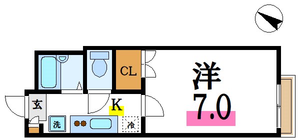 エクセル2 102号室 間取り