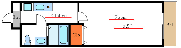 ブルーメ 411号室 間取り