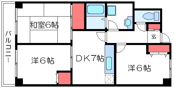 ロイヤルハイムKEN 206号室 間取り